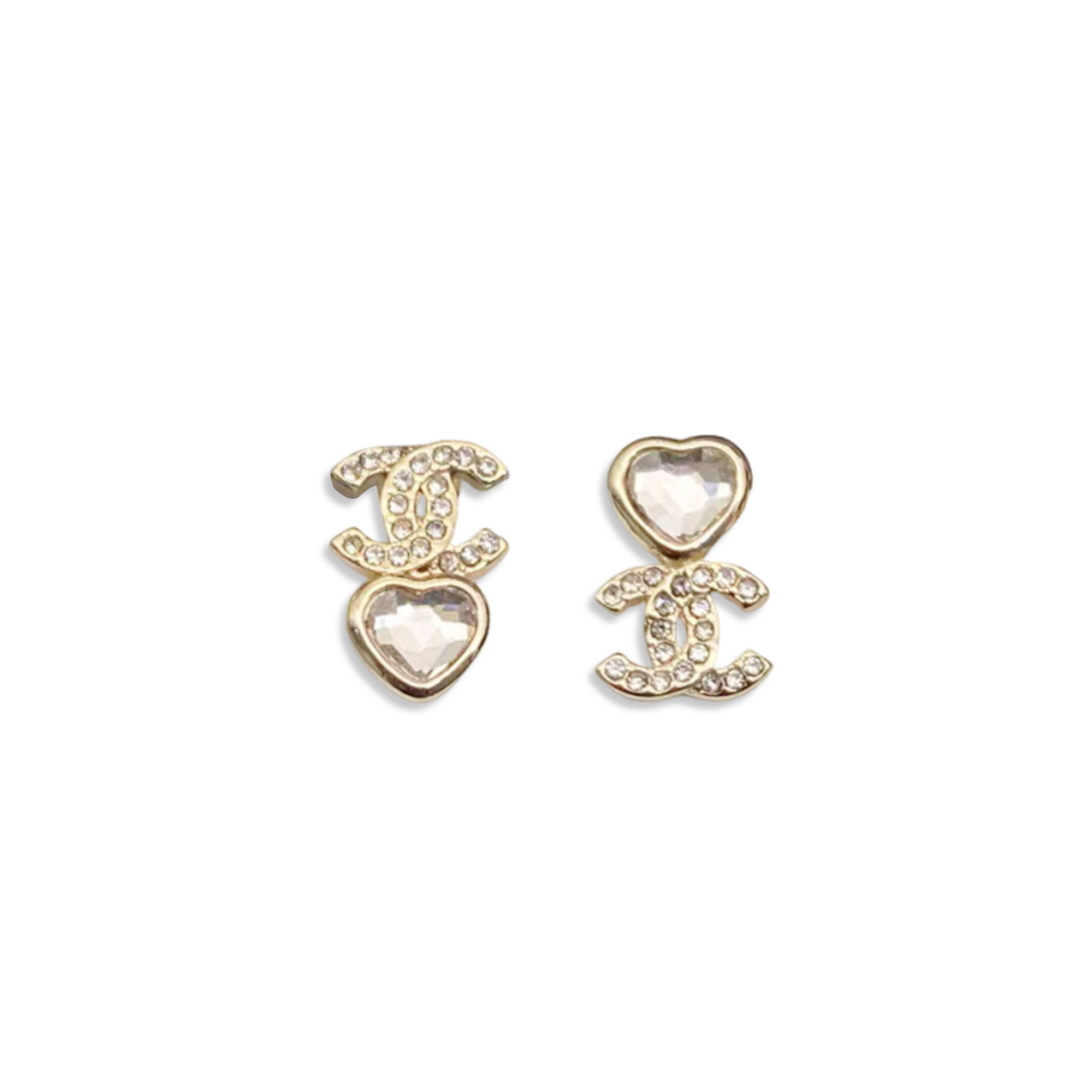CHANEL CC HEART-SHAPED EARRINGS ABG246